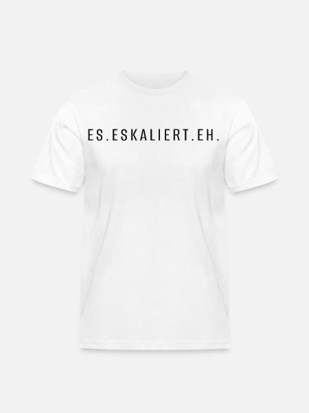 Es_eskaliert - Männer Workwear T-Shirt - Weiß