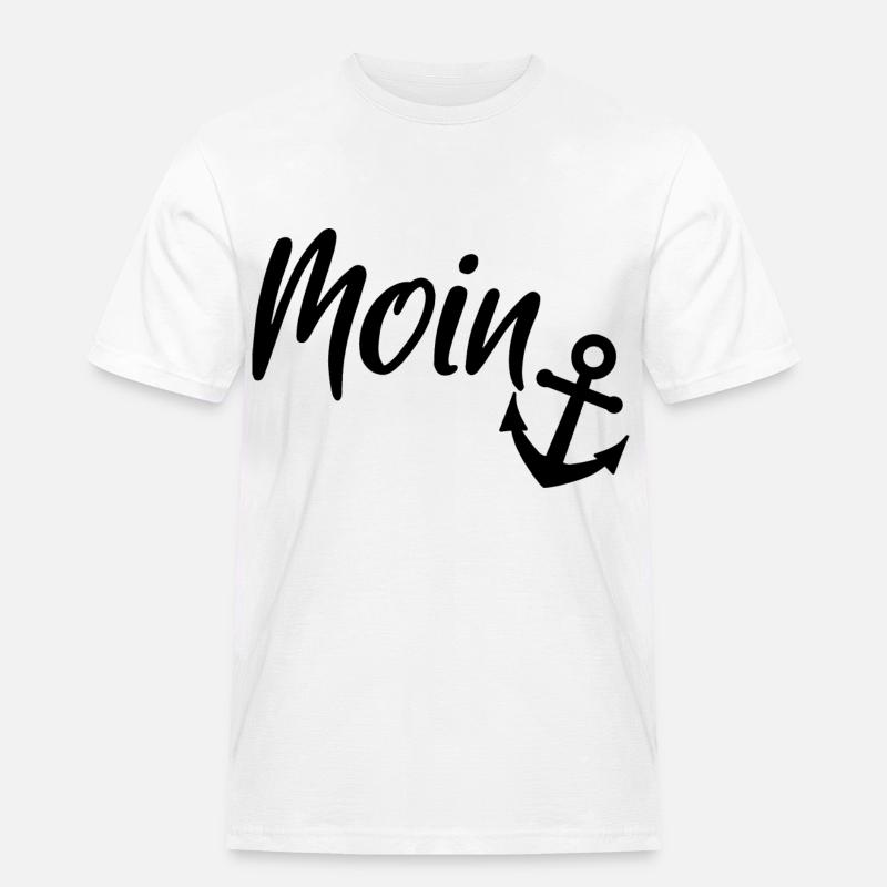 Moin - Männer Workwear T-Shirt - Weiß