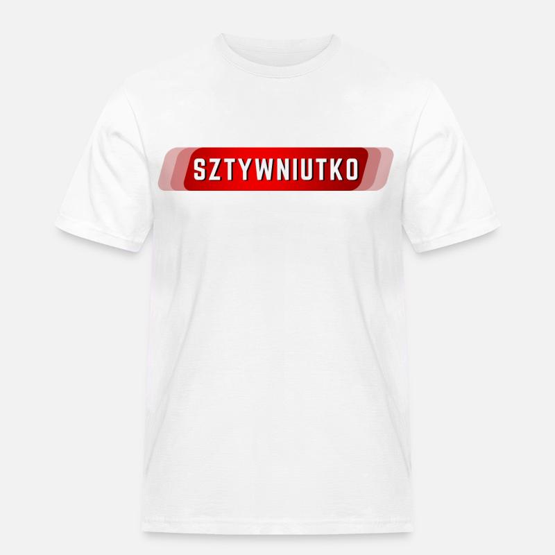 Sztywniutko - Męska koszulka robocza - biały