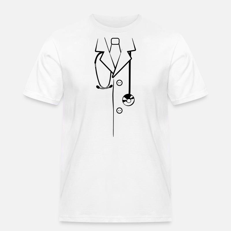 Arztkittel - Männer Workwear T-Shirt - Weiß
