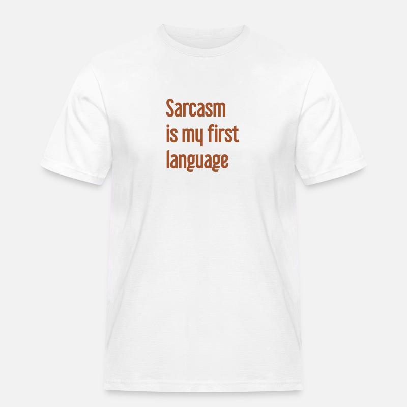 Sarkasmus-Profi - Männer Workwear T-Shirt - Weiß