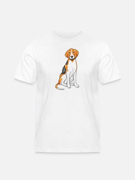 Sitting foxhound - Men's Workwear T-Shirt - white