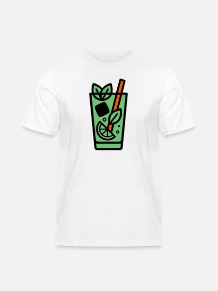 Icône du cocktail Mojito - T-shirt Workwear homme - blanc