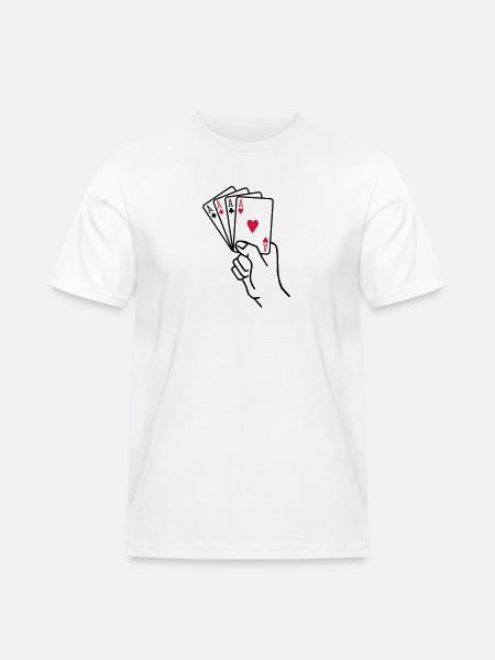 Poker - Men's Workwear T-Shirt - white