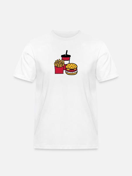 Fast food - Männer Workwear T-Shirt - Weiß