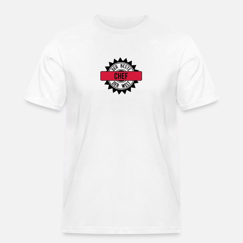 der beste chef 2c - Männer Workwear T-Shirt - Weiß