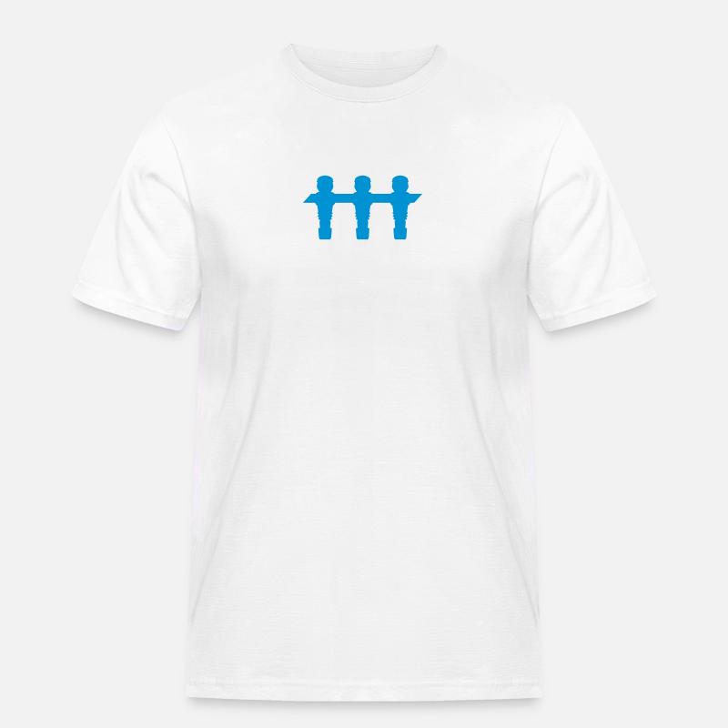 Kickerspieler - Kickershirt - Männer Workwear T-Shirt - Weiß