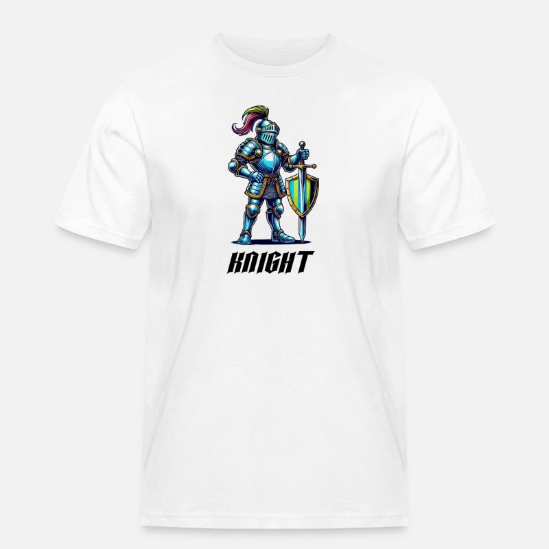 ritter comic - Männer Workwear T-Shirt - Weiß