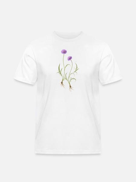 Meadow Flower Nature Illustration - Men's Workwear T-Shirt - white
