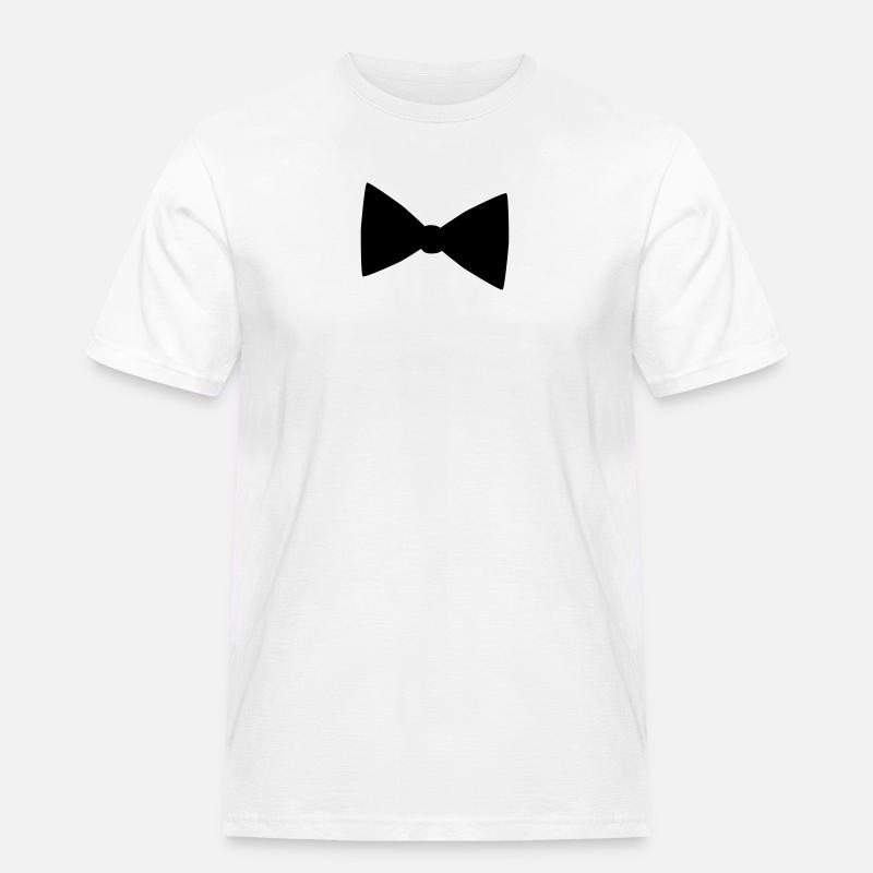Fliege - Männer Workwear T-Shirt - Weiß