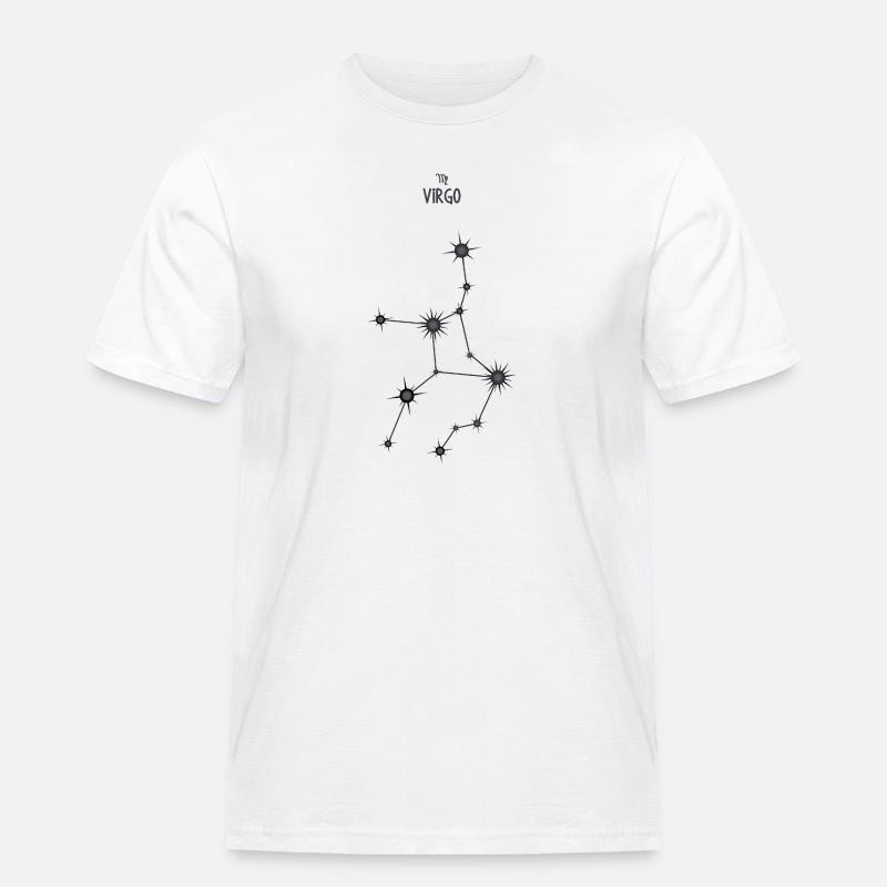 Jungfrau Sternzeichen Sternbild Schwarz & Grau - Männer Workwear T-Shirt - Weiß