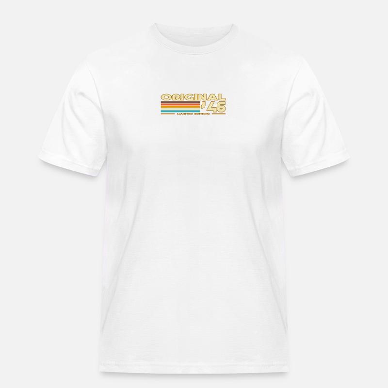 Originale 46 Pastellstreifen - Männer Workwear T-Shirt - Weiß