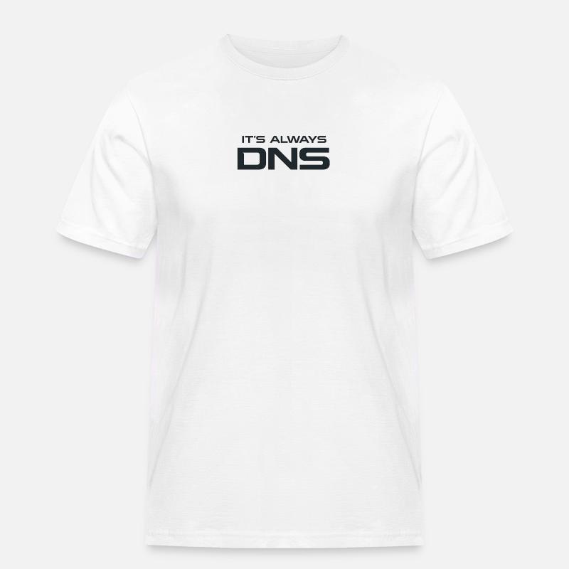 DNS Always: Tech Typography - Männer Workwear T-Shirt - Weiß
