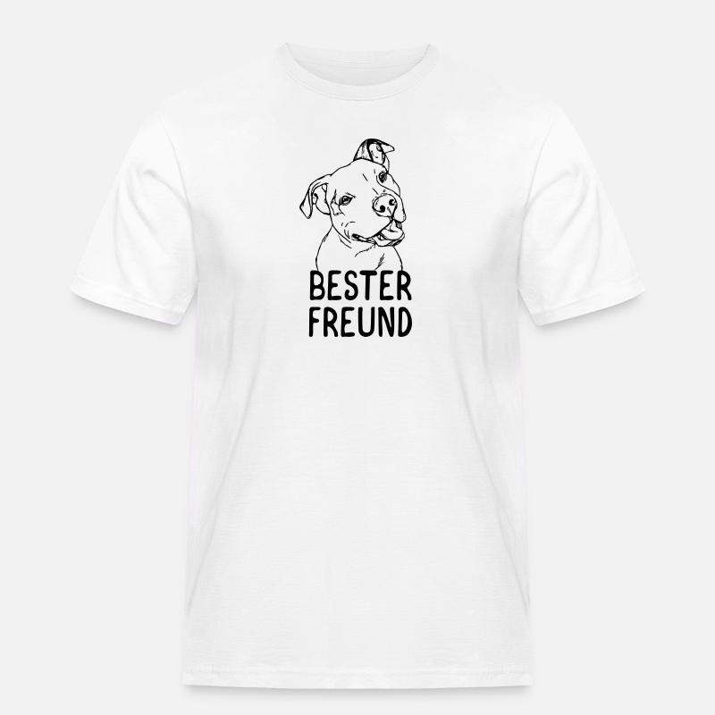 Bester Freund (des Menschen) - Männer Workwear T-Shirt - Weiß