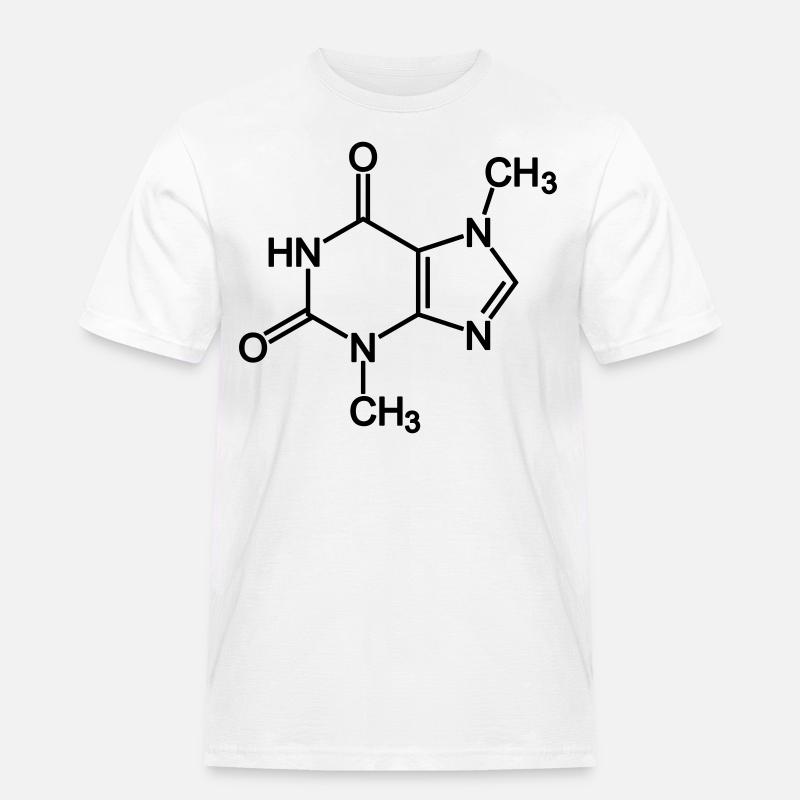 Theobromin / Schokolade - Männer Workwear T-Shirt - Weiß