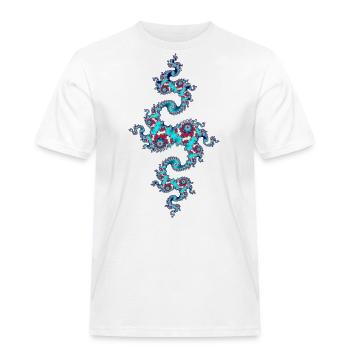 Julia Fraktal - T-shirt Workwear homme - blanc - Devant - AI Model Male 185 dark (185cm)