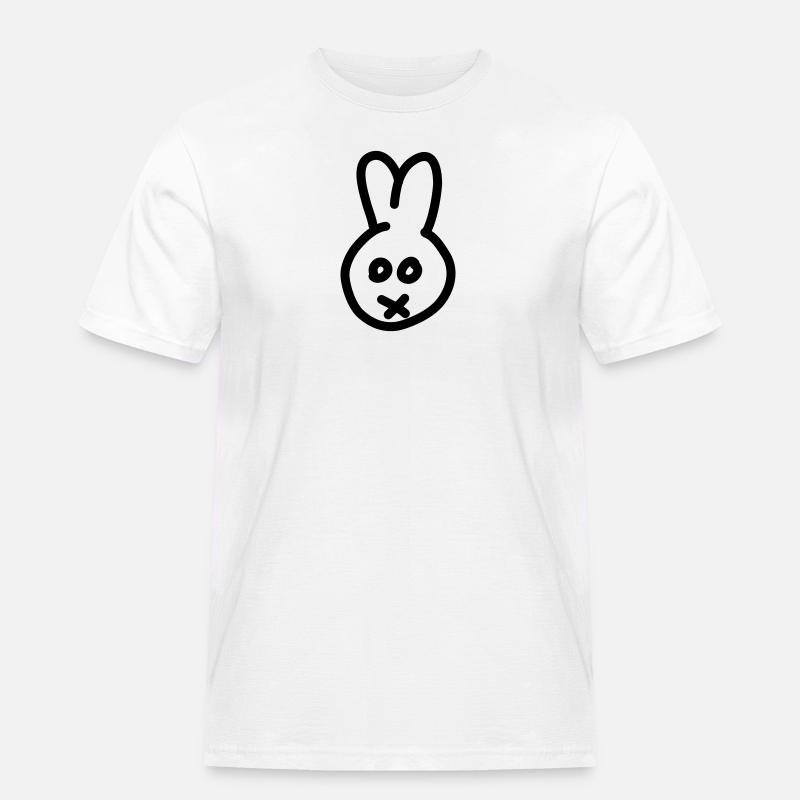 Bunny - Männer Workwear T-Shirt - Weiß