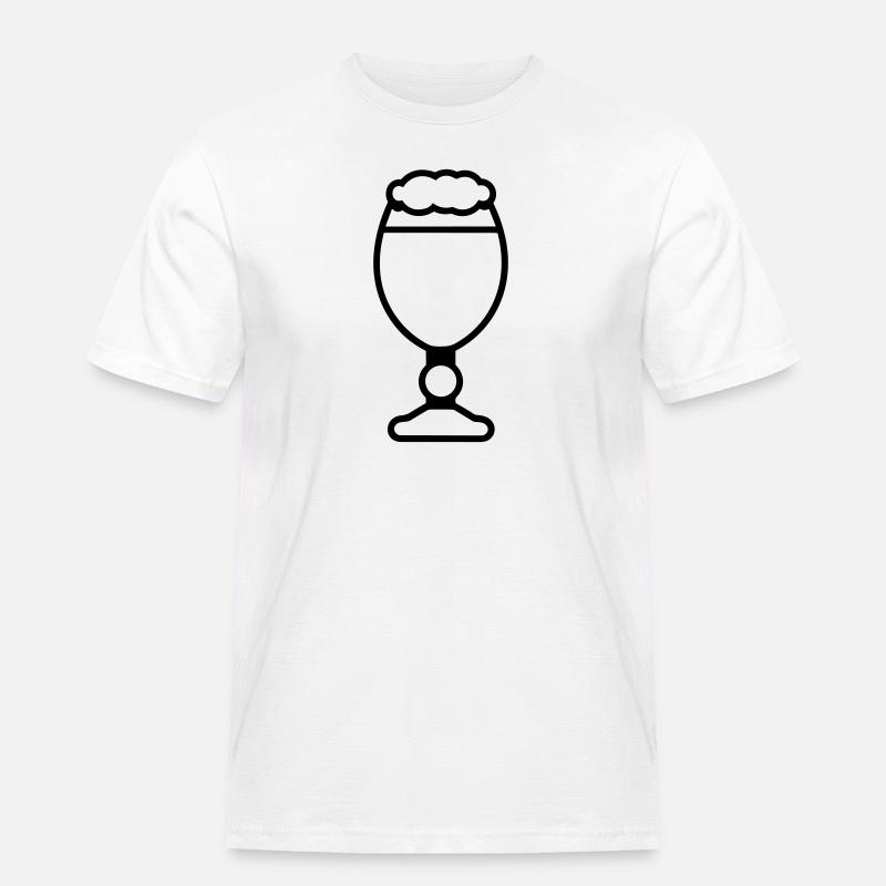 Bier - Männer Workwear T-Shirt - Weiß