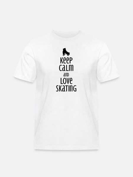 keep calm and love skating - Men's Workwear T-Shirt - white