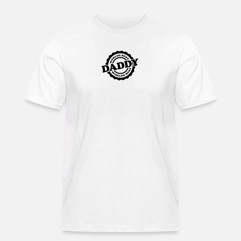 Worlds Best Daddy - Männer Workwear T-Shirt - Weiß