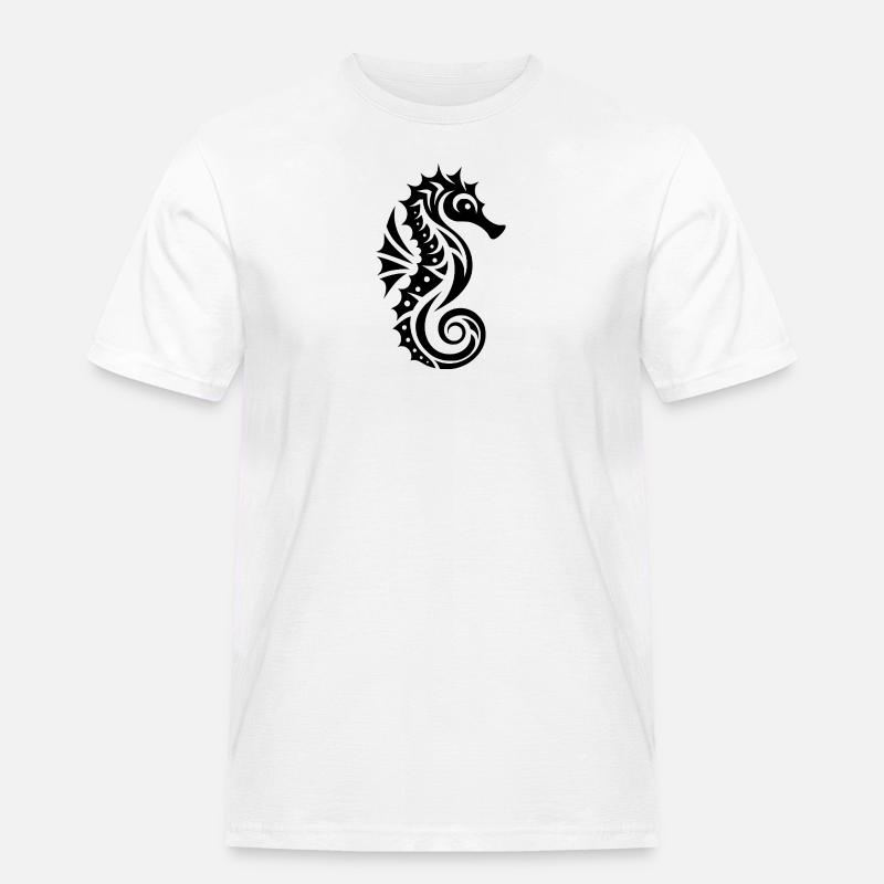 Schwimmtraining Wasser Seepferdchen - Männer Workwear T-Shirt - Weiß