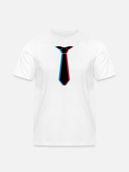 3d_krawatte_3c - Männer Workwear T-Shirt - Weiß