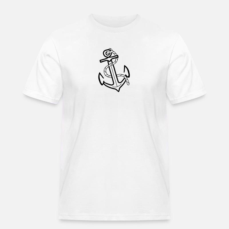 anker_a1 - Männer Workwear T-Shirt - Weiß