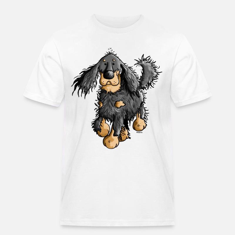 Flinker Gordon Setter - Hund - Männer Workwear T-Shirt - Weiß