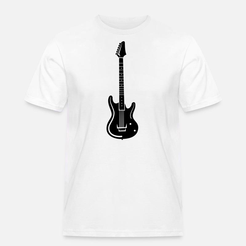 E-Gitarre - Männer Workwear T-Shirt - Weiß