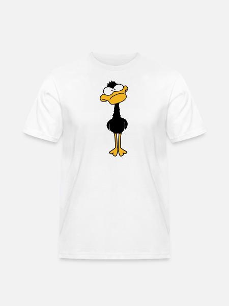 Funny Duck - Männer Workwear T-Shirt - Weiß