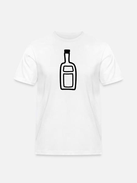Flasche Alkohol - Männer Workwear T-Shirt - Weiß