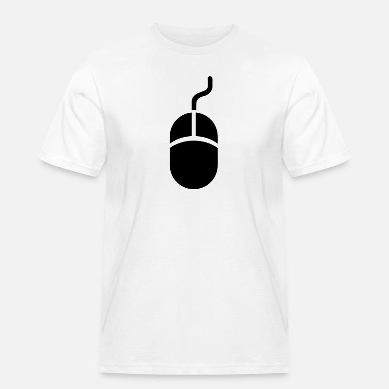 Maus - Männer Workwear T-Shirt - Weiß