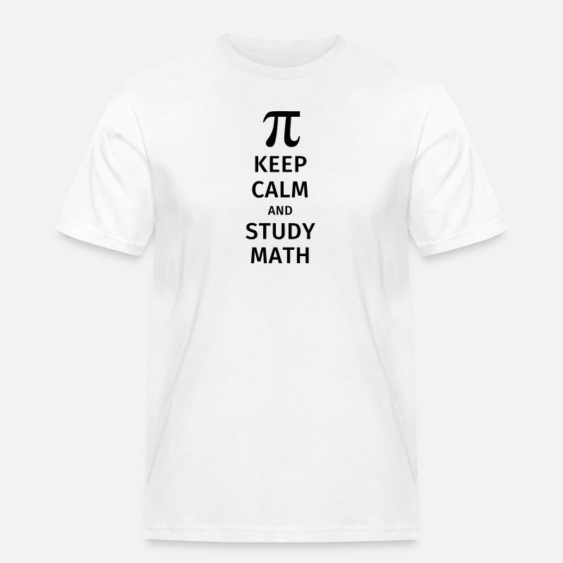 keep calm and study math - Männer Workwear T-Shirt - Weiß