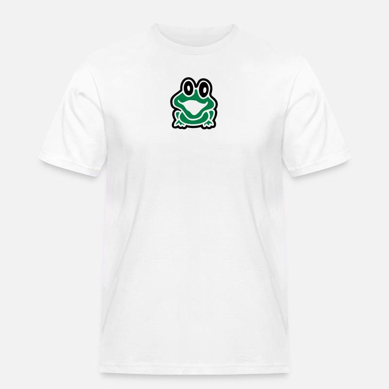 frosch_100 - Männer Workwear T-Shirt - Weiß