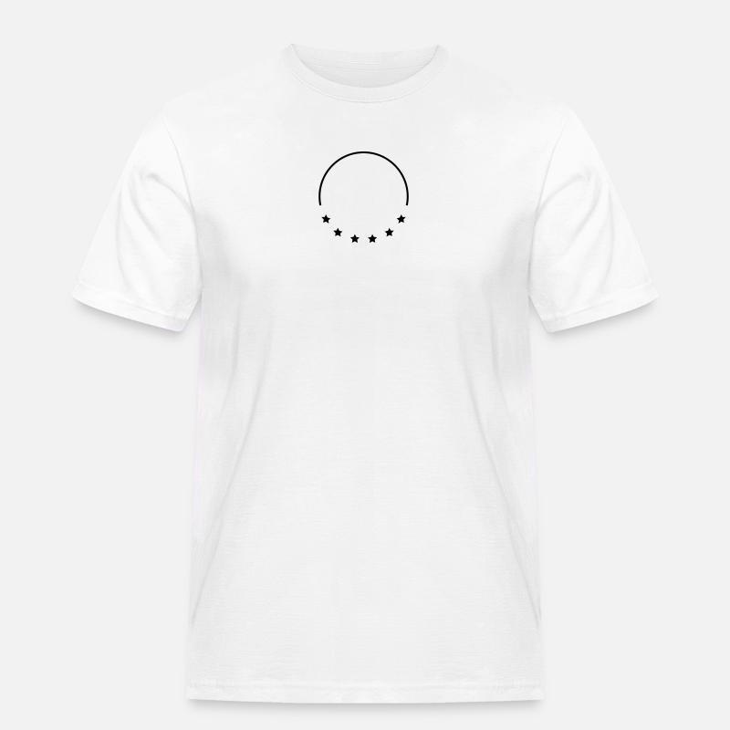 Stars Frame Design - Männer Workwear T-Shirt - Weiß