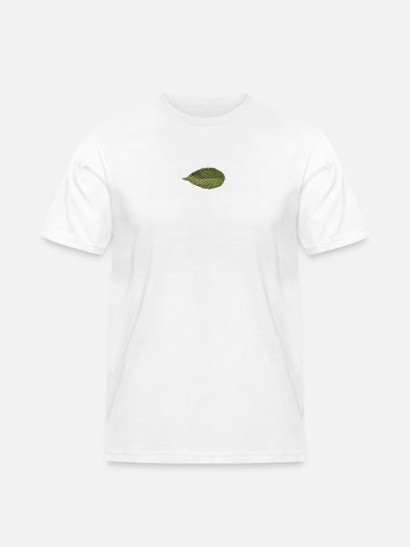Leaf Structure Olive Green Pattern - Men's Workwear T-Shirt - white