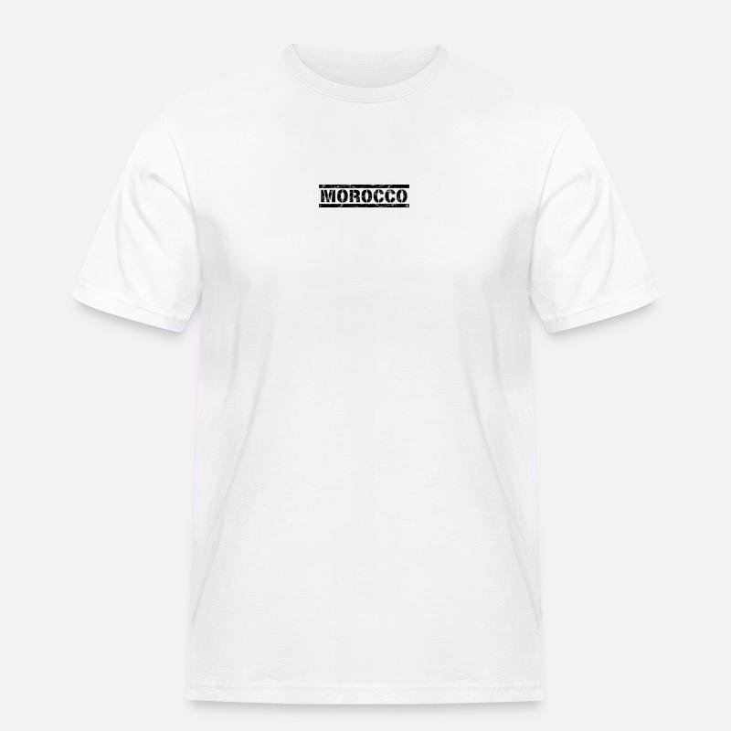 Morocco - Männer Workwear T-Shirt - Weiß