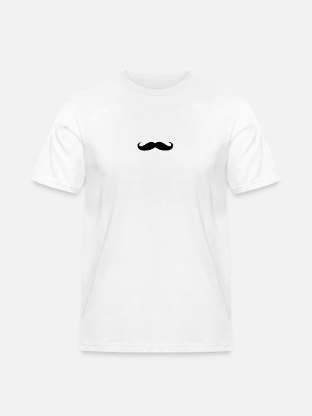 Schnurrbart - Männer Workwear T-Shirt - Weiß