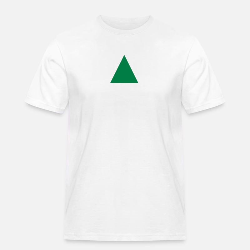 Dreieck / Triangle (1c) - Männer Workwear T-Shirt - Weiß
