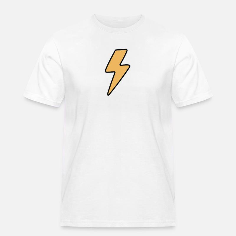 Lightning - Men's Workwear T-Shirt - white