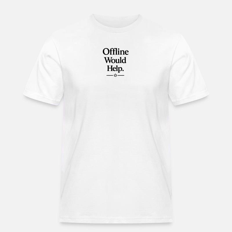 Offline Would Help - Men's Workwear T-Shirt - white