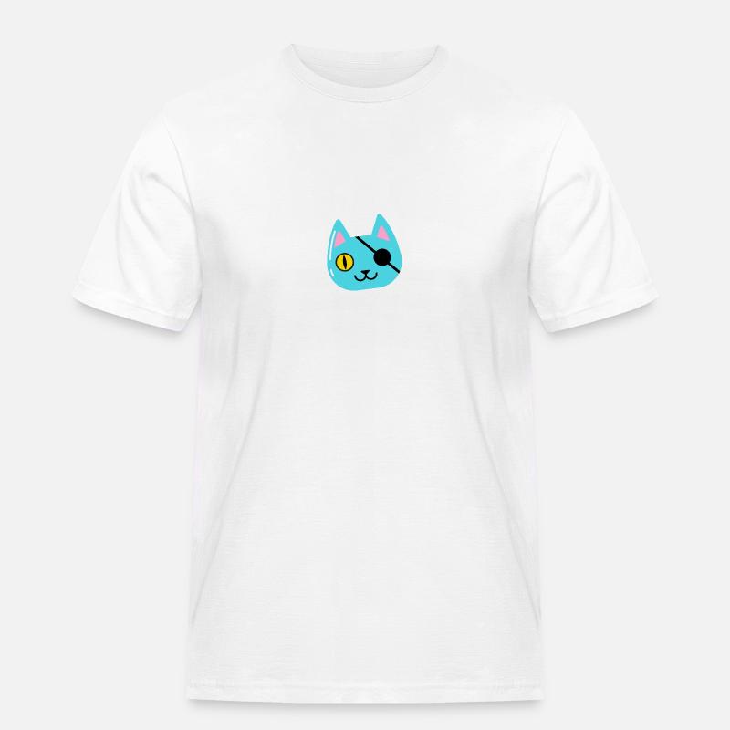 Katze - Männer Workwear T-Shirt - Weiß