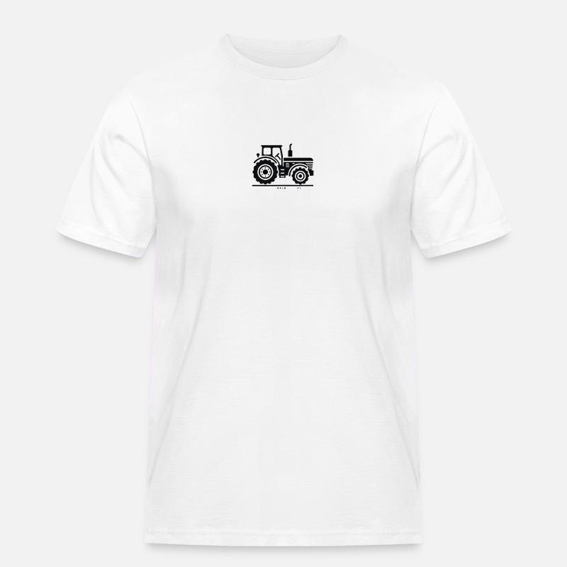 traktor - Männer Workwear T-Shirt - Weiß