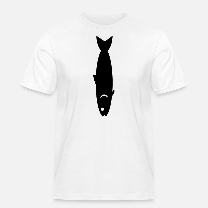 fisch_krawatte - Männer Workwear T-Shirt - Weiß