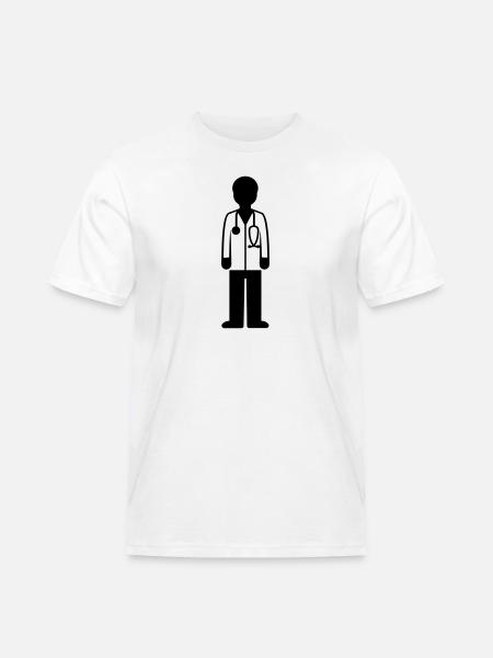 Doktor Arzt - Männer Workwear T-Shirt - Weiß