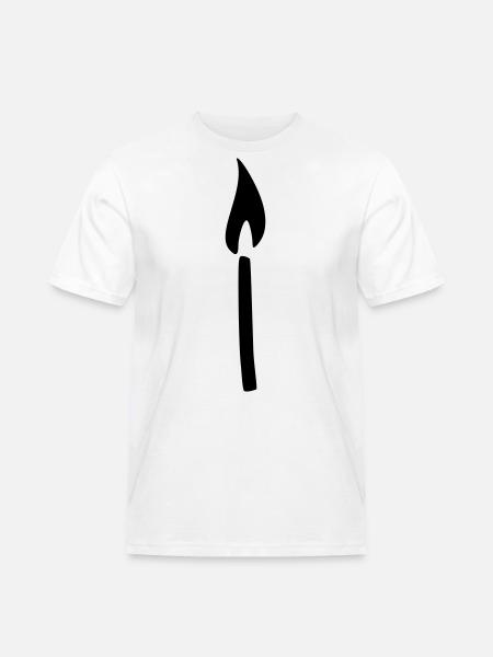 Match Candle - Men's Workwear T-Shirt - white