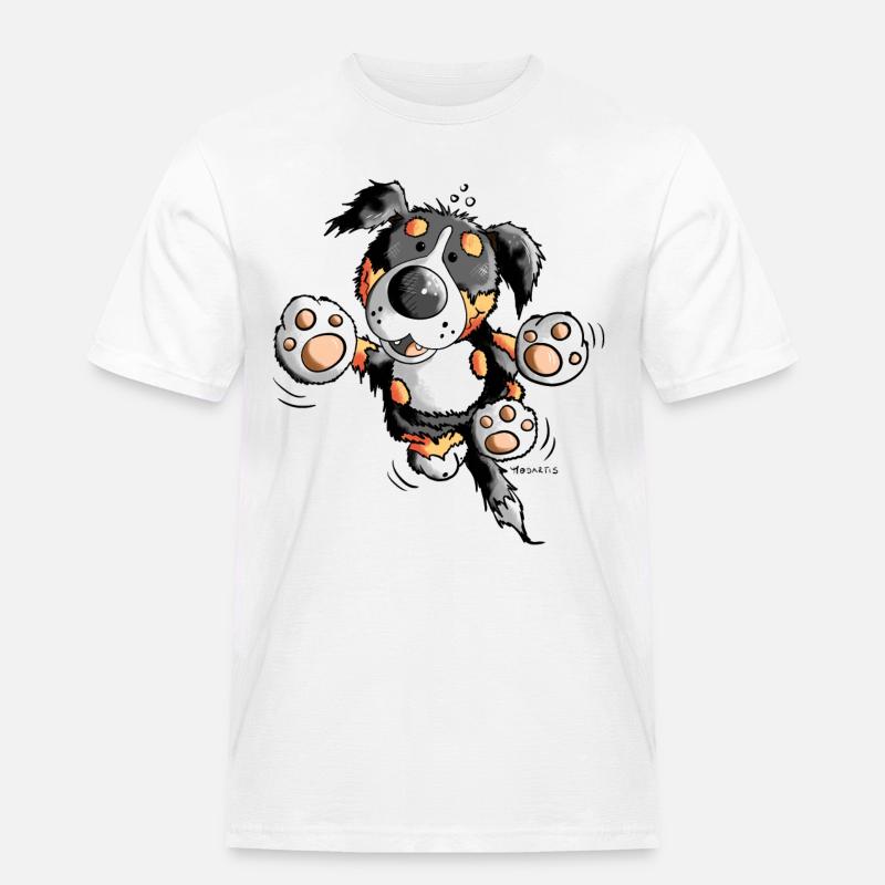Brain der Berner Sennenhund - Männer Workwear T-Shirt - Weiß