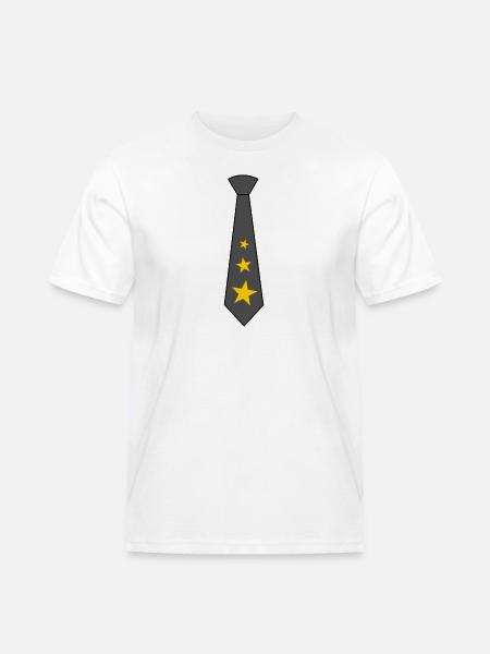 Krawatte mit Sternen - Männer Workwear T-Shirt - Weiß