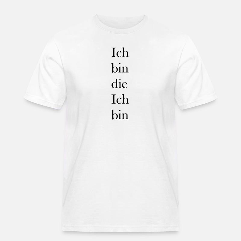Ich bin die Ich bin - Männer Workwear T-Shirt - Weiß