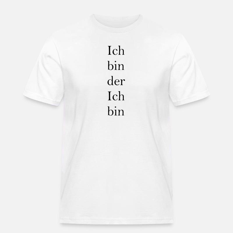 Ich bin der Ich bin - Männer Workwear T-Shirt - Weiß